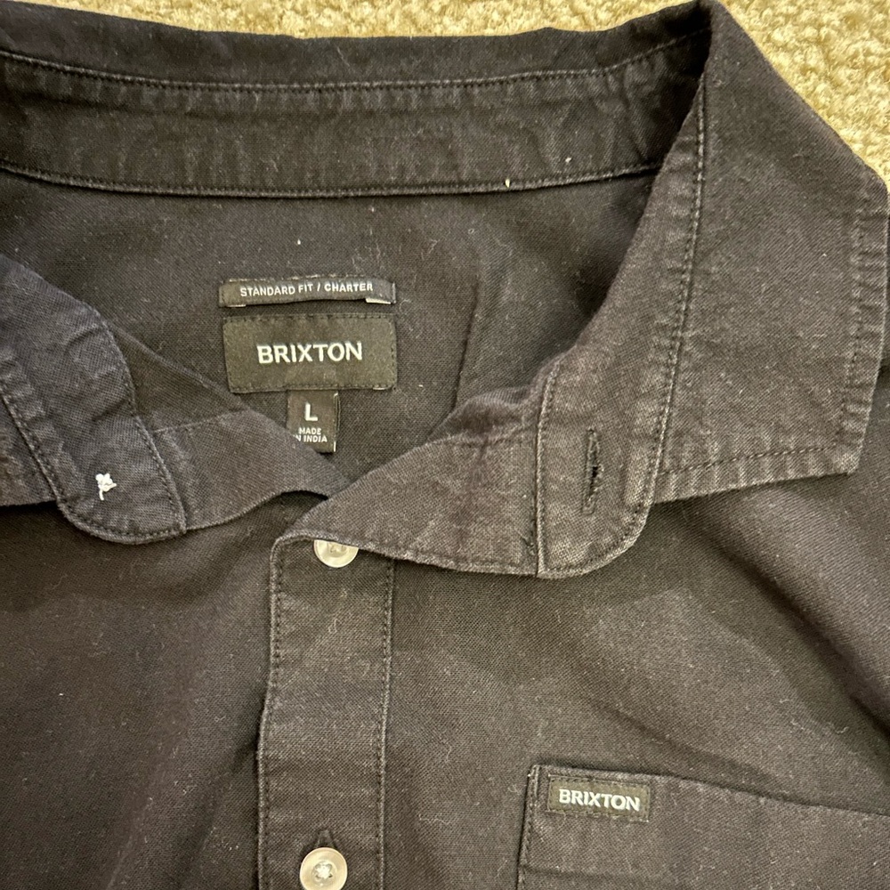 Brixton Charcoal Button-Up Shirt - Picture 2 of 2